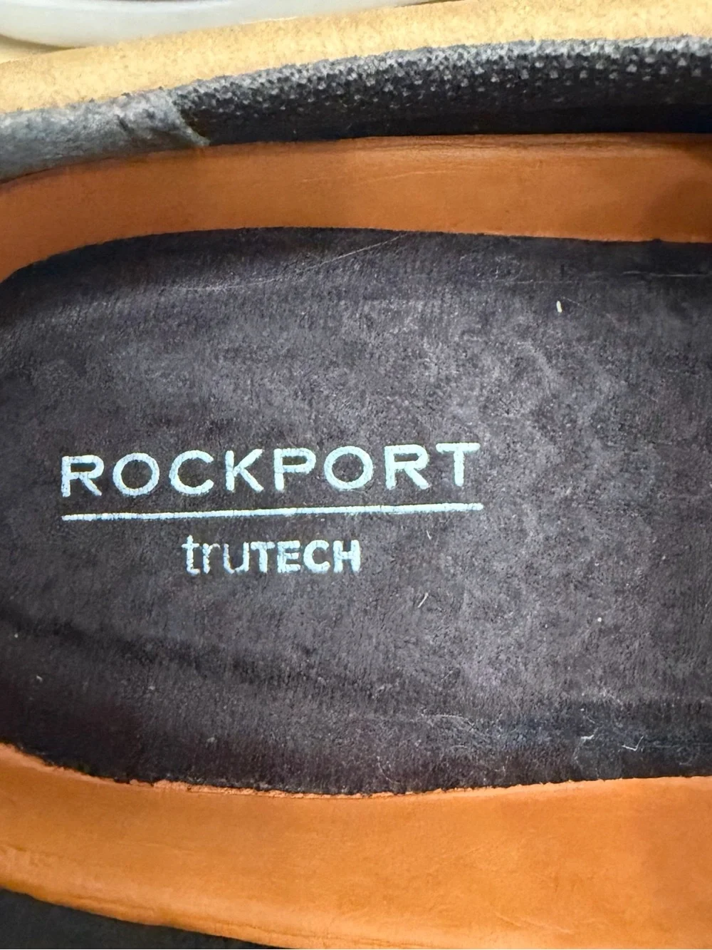 Rockport Brown Leather Derby with Off-White Sole